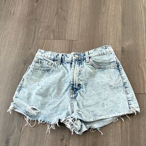 BDG Light Wash Distressed Jean Shorts